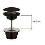 Plieger Bouchon de vidage design 2 en 1 a/s trop-plein 1 1/4 noir mat SW238036