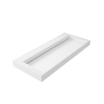 Thebalux wastafel glacier 100cm solid surface 1x kom zonder kraangat (dient zelf geboord te worden) SW717298
