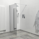 Marenza Bellini Inloopdouche - 90x200cm - veiligheidsglas - spiegel buitenzijde - anti kalk - chroom SW238189