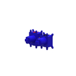 IVY Inbouwbox - voor inbouw thermostaat - 2-weg - stop-omstel - ling symmetry - donker blauw SW1031099