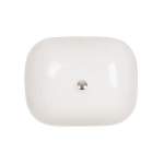 Crosswater Amalfi Vasque à poser rectangulaire - 32.5x45.5x13.5cm - sans trop-plein - porcelaine - blanc SW487164