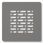 ZEZA Grade de bonde de receveur de douche - 13x13cm - Cemento (gris) SW1212690