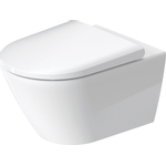 Duravit D-neo Wandcloset - diepspoel - rimless - met verdekte bevestiging - 37x54x40cm - glans wit SW640491