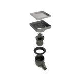 Easy Drain Aqua quattro vloerput abs 10x10cm horizontaal tegel buisdiameter 40mm rvs GA23695