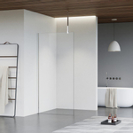 Fortifura Galeria Douche à l'italienne - 50x200cm - Clair - Bras plafond - Chrome SW957553