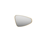 INK SP22 Miroir - 80x4x50cm - organique - dans un cadre en acier - aluminium droit or mat SW692935