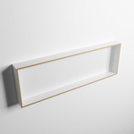 Mondiaz EASY Niche salle de bains - 89.5x8x29.5cm - à encastrer ou à monter - 1 compartiment - Oro | Talc SW1017063