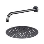 Fortifura Calvi Hoofddouche - 25cm - rond - wandarm - 35cm - PVD - geborsteld gunmetal (antraciet) SW1159274