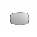 INK SP30 spiegel - 140x4x80cm contour in stalen kader incl indir LED - verwarming - color changing - dimbaar en schakelaar - geborsteld koper SW956057