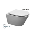 Wiesbaden Vesta WC suspendu rimless avec abattant slim Shade softclose et quick release mat blanc SW373888