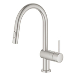 Grohe Minta Touch Keukenkraan - draaibare/uittrekbare uitloop - 2 straalsoorten - Brushed Supersteel (RVS) SW225340