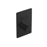 Hotbath Cobber Afbouwdeel - Inbouwthermostaat - met 2 push Buttons - PVD - geborsteld zwart SW1245650