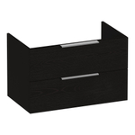 BRAUER Elevate meuble sous-lavabo 80 sans poignées posées 2 tiroirs softclose et 1 découpe pour siphon - Timber Black SW1200205
