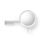 Zack Linea miroir grossissant – rond – 38 x 26,3 cm – Éclairage LED – grossissement 5x, à intensité variable – Inox brossé SW1159374