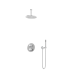 Hotbath Buddy IBS - Regendoucheset - 2-weg-omstel - 15cm plafondarm - 30cm ronde hoofddouche - staafhanddouche - hoogglans chroom SW18267