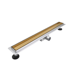 Fortifura Galeria douchegoot - 180cm - tegelrooster - vloerflens - PVD - geborsteld messing (goud) SW1075404