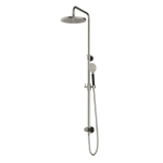 Hotbath Cobber M438 ensemble de douche de tête avec inverseur et flexible de douche 150cm avec douche de tête ronde 30cm douchette ronde nickel brossé SW440687