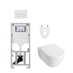 Villeroy & Boch Subway 2.0 DirectFlush Toiletset - geberit reservoir - softclose - bedieningsplaat sigma20 - wit SW791677