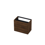 INK P2o Wastafelonderkast - 80x45x65cm - 2 lades - push to open - met rechte opdekfronten - MFC - Koper eiken SW207447