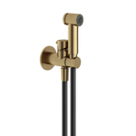 Hotbath Mate Ensemble de douchette à gâchette avec flexible de douche 1 m, support avec mitigeur BB Laiton brossé SW1247740