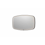 INK SP31 spiegel - 140x4x80cm contour in stalen kader incl dir LED - verwarming - color changing - dimbaar en schakelaar - mat zwart SW956012