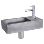 Differnz ravo ensemble lave-mains béton gris foncé robinet droit chro avec 38.5x18.5x9cm SW705458