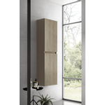 Saniclass Chaci Hoge Kast - 140x35x27cm - 2 deuren - eiken SW1212788