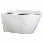 QeramiQ Salina Toiletpot - Spoelrandloos - zonder toiletzitting - wit SW96855