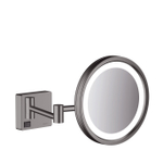 Hansgrohe AddStoris make-upspiegel – rond Ø16 cm – LED-verlichting – 3x vergrotend – Zwart chroom geborsteld SW651481