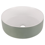 Differnz MIRA Vasque à poser - 36x12cm - céramique - vert/blanc SW1236914
