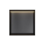 Hotbath &MORE Inbouwbox of inbouwnis - 30x30x10 - frameless + LED - Geborsteld zwart PVD SW1246560