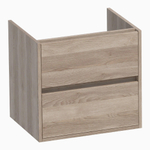 BRAUER Adore wastafelonderkast - 60x46x55cm - 2 softclose lades - greeploos - 1 sifon uitsparing - Sunlit SW1198388