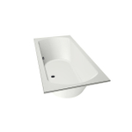 Xenz Lagoon Duobad - 190x90x53 - afvoer Midden - acryl - wit mat SW103402