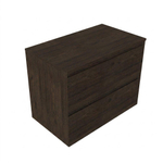 Saniclass Holz Pure Badkamermeubelset - 80x45x62cm - houten topblad - zonder kraangat - 2 lades - mat eiken charcoal (hout) SW1437507