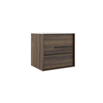 Saniclass Prime Essential Wastafelonderkast - 60x55x46cm - 2 lades - Standaard greep - MDF - noten (hout) SW892659