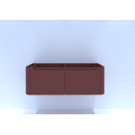 H&R badmeubelen Juice Wastafelonderkast - 120x45x40cm - afgeronde hoeken - 2 lades - geïntegreerde greep - terra mat SW867575