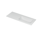 Ink aspekt lavabo 120x1,5x45cm 0 trous pour robinet 1 évier porcelaine blanc mat SW439645