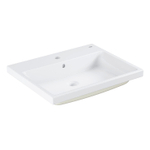 GROHE Cube céramique lavabo encastré 60,5x49 trou de robinet+trop-plein pureguard blanc SW205855