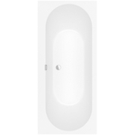Villeroy & Boch Oberon 2.0 baignoire duo en matériau de synthèse Quaryl rectangulaire 170x75x47cm - incl. pieds et combinaison vidage/trop-plein blanc mat SW453775
