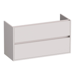 BRAUER Adore meuble sous-lavabo peu profond - 100x39x55cm - 2 tiroirs à fermeture douce - sans poignée - 1 découpe pour siphon - sable mat SW1198421