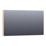BRAUER Impress armoire de toilette – 119 x 70 x 15 cm – 2 portes, portes-miroir double face – Chêne blanc SW392907