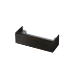 INK Wastafelonderkast - 120x45x35cm - 1 lade - greeploos - met houten keerlijst - MFC - Intens eiken SW439314