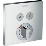 Hansgrohe ShowerSelect afbouwdeel voor inbouwmengkraan met 2 stopkranen voor 2 douchefuncties chroom 0451556