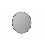 INK SP15 spiegel - 100x4x100cm rond verzonken in alu kader - geborsteld metal black SW955895