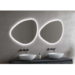 H&R Badmeubelen spiegel – organisch – 67x54 cm – indirecte LED rondom – linkse uitvoering – Zilver SW1111409
