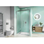 Crosswater Infinity porte de douche - coulissante - 120x200cm - avec frein de chute - verre de sécurité 8mm - clair gauche et droite - inox SW487289