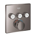 Grohe Grohtherm SmartControl Inbouwthermostaat - 4 knoppen - vierkant - hard graphite (antraciet) SW484571