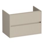 BRAUER Adore Wavy wastafelonderkast 80 2 softclose lades - greeploos - 1 sifon uitsparing - mat beige SW1198625
