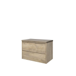 Proline top ensemble meuble 80x46x55.2cm meuble symétrique chêne brut et plaque de recouvrement chêne brut SW350458