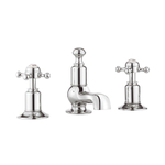 Ensemble de robinet Crosswater Belgravia - 3 trous - chaud/froid - poignée croix - chrome SW24292